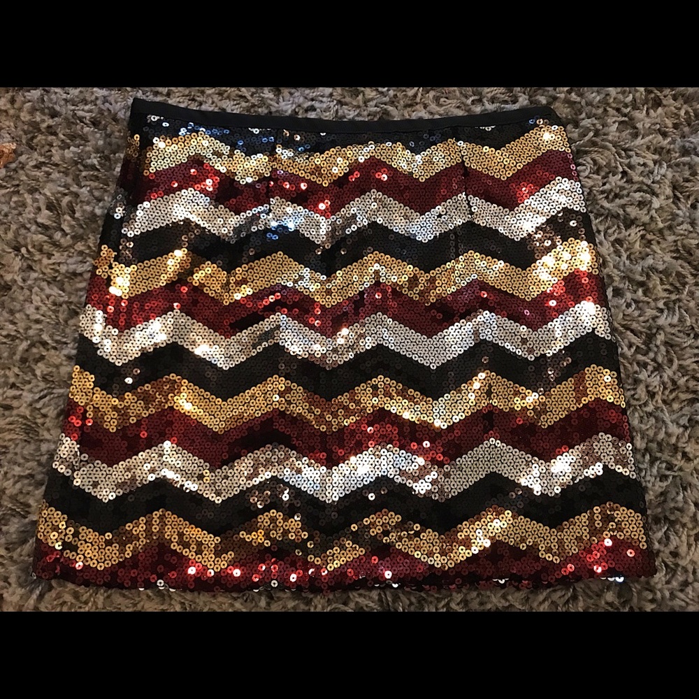 Poof Couture Juniors sequined mini skirt size M